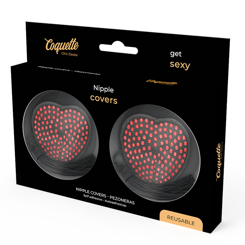 COQUETTE CHIC DESIRE - CUBREPUNTAS ROJO/NEGRO