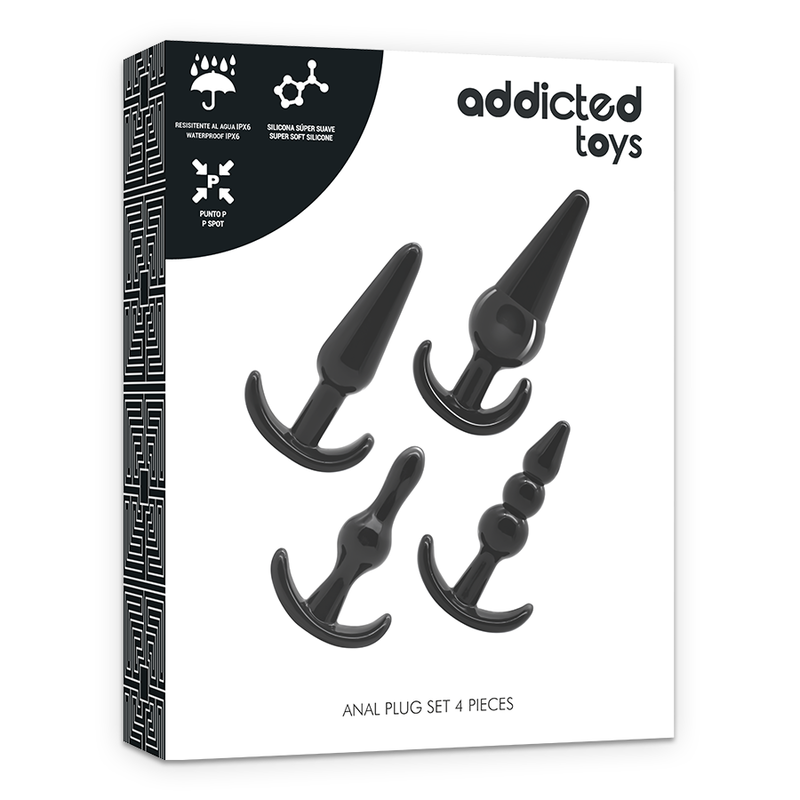 JUGUETES ADICTIVOS - SET DE 4 TAPONES ANALES