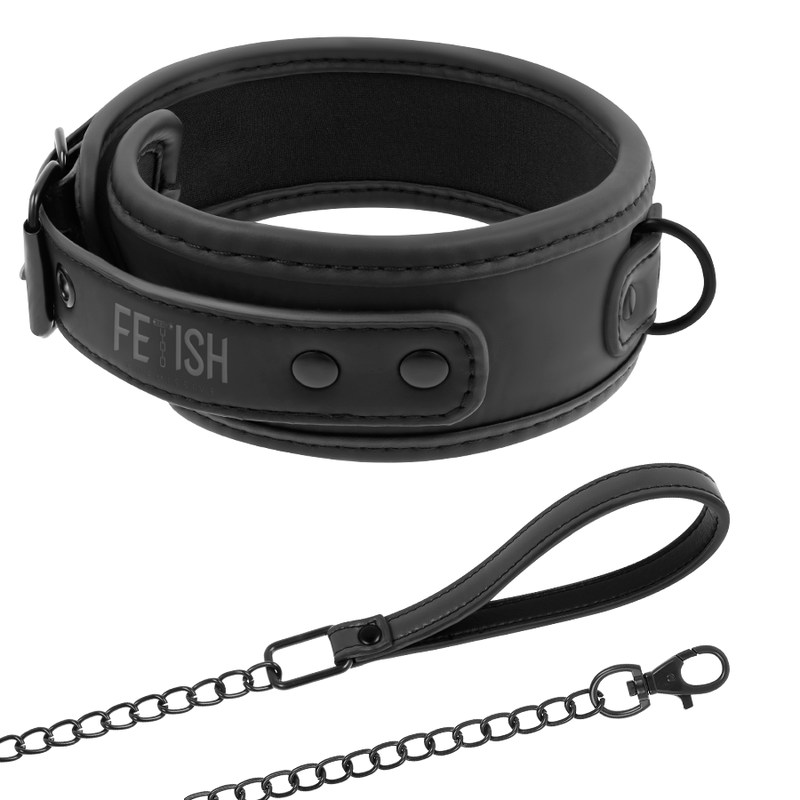 FETICHE SUMISO - COLLAR DE CADENA CON FORRO DE NOPRENE