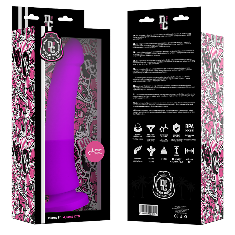 DELTA CLUB - DILDO SILICONA MEDICAL LILAC TOYS 23 CM -O- 4,5 CM