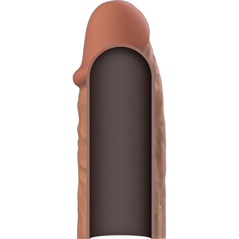 VIRILXL - EXTENSIÓN PARA EL PENE DE SILICONA LÍQUIDA V3 MARRÓN