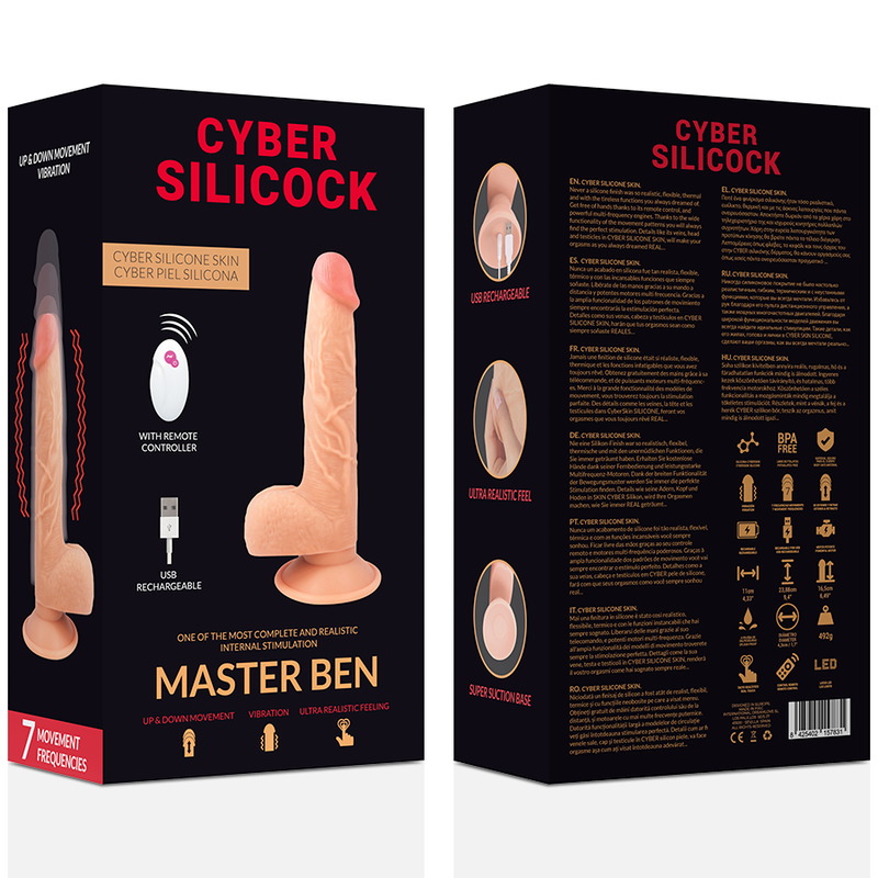 CYBER SILICOCK - CONTROL REMOTO REALISTA MAESTRO BEN 23,88 CM -O- 4,3 CM