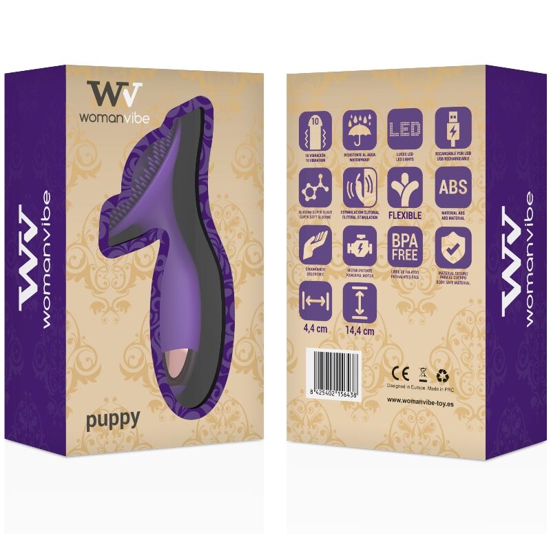 WOMANVIBE - ESTIMULADOR PERRO DE SILICONA RECARGABLE
