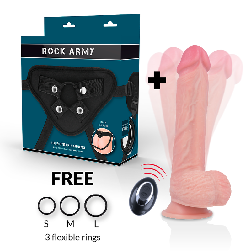 ROCKARMY - VIBRADOR DE SILICONA LÍQUIDA ARC+ PREMIUM APACHE CONTROL REMOTO 20,5 CM -O- 4,62 CM