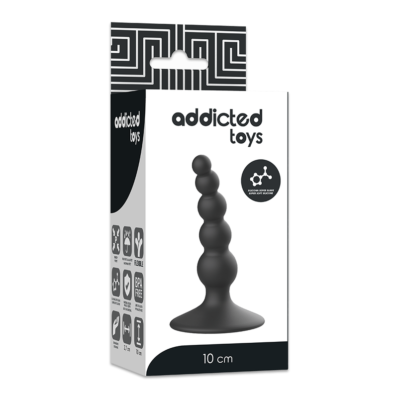 JUGUETES ADICTOS - PLUG SEXUAL ANAL NEGRO 10 CM